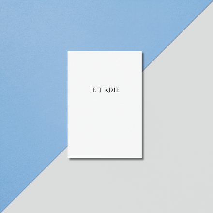 Je t'aime A6 Greeting Card